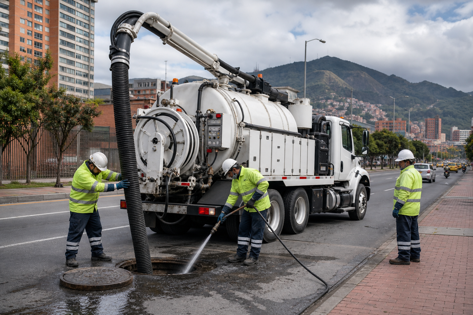 Alquiler de vehículo Vactor para presión-succión y destaponamiento